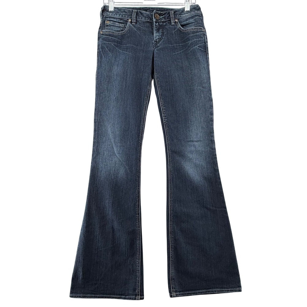 Silver Jeans Aiko Bootcut Flare Low Rise Women 27/33 (W29x32.5L) Dark Wash Y2K